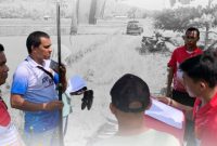 Jajaran Lapas Kelas IIA Baubau bersama Pihak Kantor Pertanahan saat melakukan pengukuran ulang lahan sawah milik Lapas. 